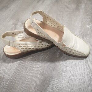 Rieker Anti Stress Ladies Size 37 (approx. 6.5 US) Cream Slingback Sandals
